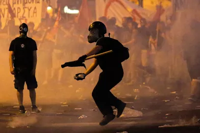 Chaos dans les rues d'Athènes