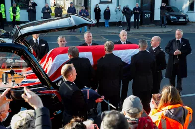 Les funérailles dudéputé britannique David Amess ont eu lieu àSouthend-on-Sea, le 22 novembre 2021.