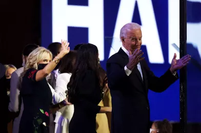 Joe Biden a délivré son premier discours de président éludevant des centaines de partisans réunis dans son fief de Wilmington, dans l'Etat du Delaware.