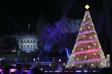 La Maison Blanche et les illuminations de Noël, le 30 novembre 2017.