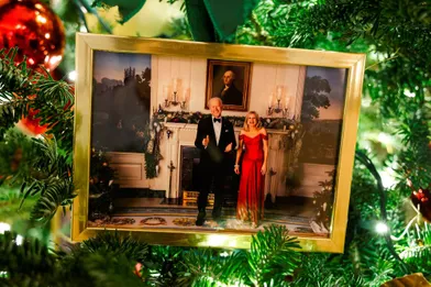 Les décorations de Noël de la Maison-Blanche ont été dévoilées, le 29 novembre 2021.