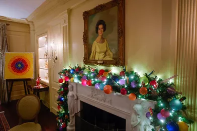 Les décorations de Noël de la Maison-Blanche ont été dévoilées, le 29 novembre 2021.