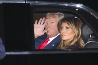 Donald et Melania Trump se rendant au Capitole, le 4 février 2020.
