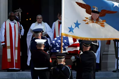 Les funérailles de Colin Powell se sont déroulées en la cathédrale de Washington, vendredi 5 novembre 2021.