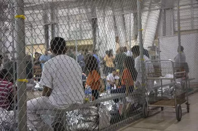 Dans le centre de McAllen, au Texas, où sont détenus les migrants arrêtés à la frontière, en juin 2018.