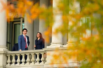 Justin Trudeau a rencontré Kamala Harris à Washington, le 18 novembre 2021.