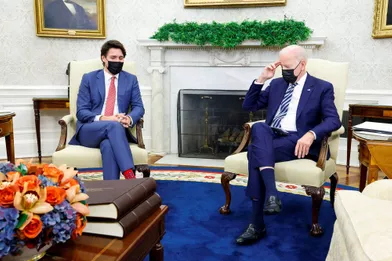 Justin Trudeau et Joe Biden se sont entretenus à la Maison-Blanche, le 18 novembre 2021.