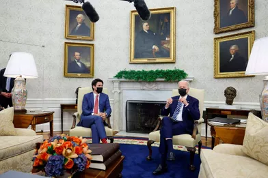 Justin Trudeau et Joe Biden se sont entretenus à la Maison-Blanche, le 18 novembre 2021.