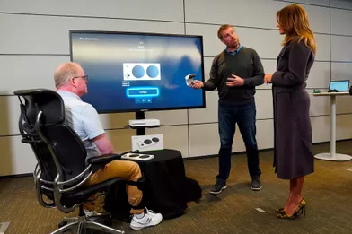 Melania Trump dans les locaux de Microsoft à Richmond, dans l'Etat de Washington, le 4 mars 2019.