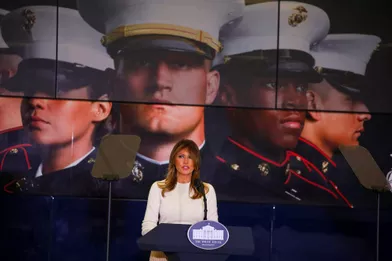 Melania Trump sur la base militaireAnacostia-Bolling de Washington, le 9 décembre 2019.