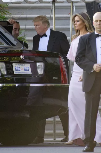 Donald et Melania Trump quittant la Maison Blanche, le 24 juin 2017.