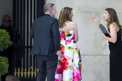 Sean Spicer arrivant au mariage de Steve Mnuchin et Louise Linton, le 24 juin 2017.