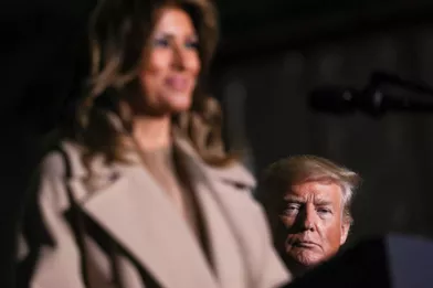 Donald et Melania Trumpsur la base militaire Andrews, le 20 décembre 2019.