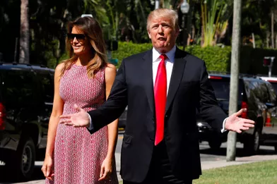 Donald et Melania Trump àBethesda-by-the-Sea, le 1er avril 2018.