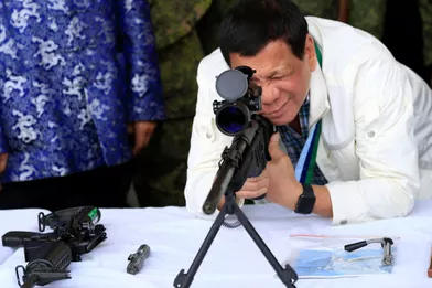 Rodrigo Duterte àAngeles, aux Philippines, le 28 juin 2017.