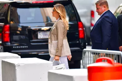 Melania Trump arrivant à la Trump Tower, à New York, le 6 juillet 2021.