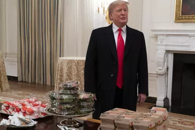 Fast-food pour les invités à la Maison-Blanche, le 14 janvier 2019.