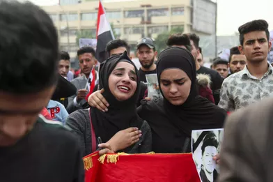 Manifestation à Bagdad, en Irak, le 1er décembre 2019.