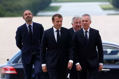 Le président de la République Emmanuel Macron s'exprime devant les parlementaires, députés et sénateurs, réunis en Congrès à Versailles.