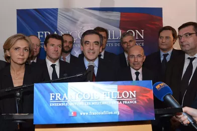 Valérie Pecresse, aux côtés de Christian Estrosi, Eric Ciotti et Jean-Francois Lamour, fait campagne pour François Fillon pour prendre le leadership au sein de l'UMP.