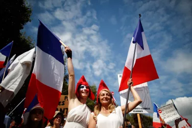 Manifestation contre le pass sanitaire à Paris, samedi 4 septembre 2021.