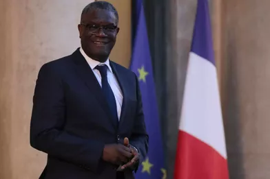 Denis Mukwege arrive à l'Elysée pour leconseil consultatif pour l'égalité entre les femmes et les hommes.