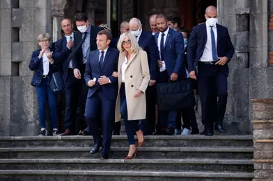 Emmanuel et Brigitte Macron au Touquet pour le second tour des municipales.
