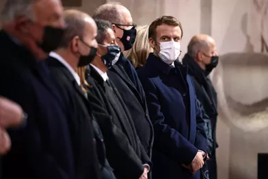 Emmanuel Macron aux côtés d'Albert de Monaco.