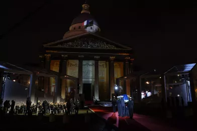 Cérémonie solennelle pour l'entrée de Joséphine Baker au Panthéon, mardi.