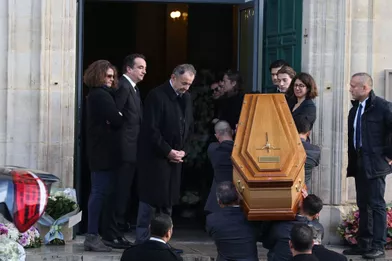 Les obsèques d'Andrée Sarkozy, lundi matin à Neuilly-Sur-Seine.