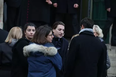 Jean Sarkozy aux obsèques de sa grand-mère Andrée.