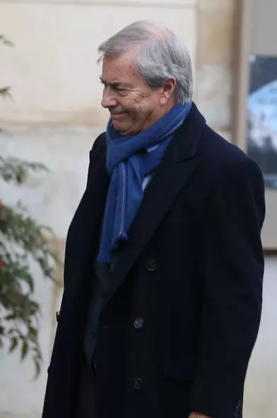 Vincent Bolloré aux obsèques d'Andrée Sarkozy.