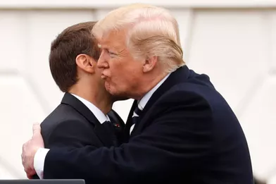 Emmanuel Macron et Donald Trump ensemble à la Maison-Blanche.