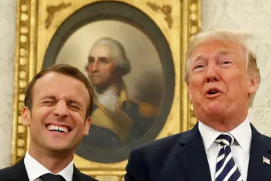 Emmanuel Macron et Donald Trump mardi à la Maison-Blanche.