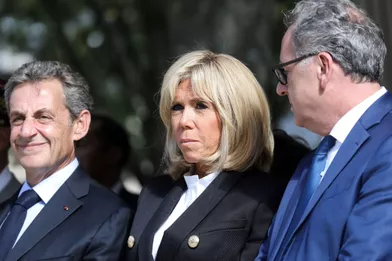 Nicolas Sarkozy, Brigitte Macron et Richard Ferrand.
