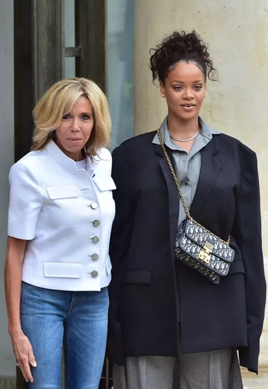 Brigitte Macron et Rihanna à l'Elysée mercredi