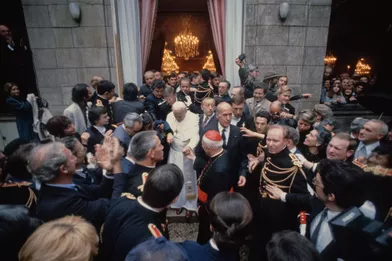 Le pape Jean-Paul II et Valéry Giscard d'Estaing le 31 mai 1980.