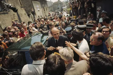 Valéry Giscard d'Estaing lors de la campagne de 1974.