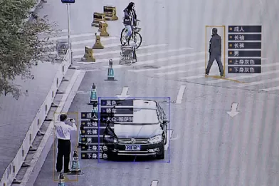 La caméra suit individus et véhicules, et révèle toutes les informations recensées à leur sujet.