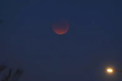 &quot;Super lune bleue de sang&quot; à Bloomington aux Etats-Unis