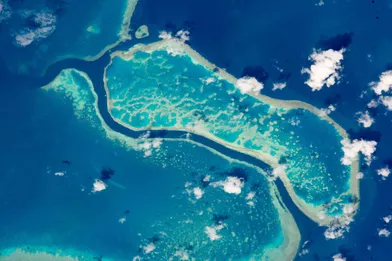La Grande barrière de corail, depuis l'ISS