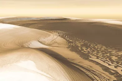 Vue dela calotte polaire boréale de Mars