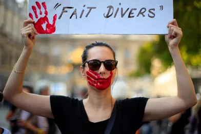 Manifestation contre les violences faites aux femmes, à Paris, le 6 octobre 2018.
