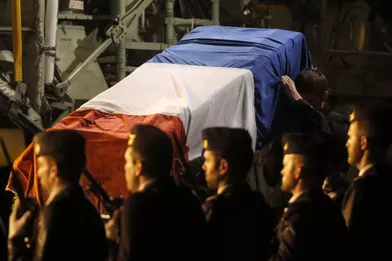 Les corps des soldats Français rapatriés à Nancy