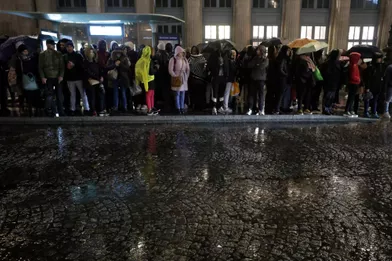 Usagers à la Gare du Nord, le 16 décembre 2019.