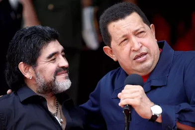 Diego Maradona et Chavez, en 2010.