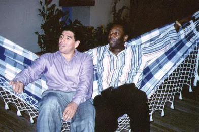 Diego Maradona et Pelé en 1995.