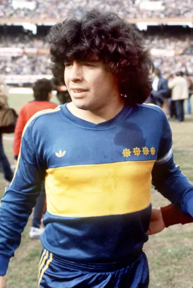 Photo prise sous le maillot de Boca Juniors en 1981.
