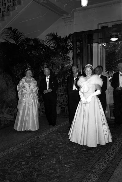 La princesse Beatrix des Pays-Bas, lors de sa première journée officielle de future reine, le 30 juin 1956.