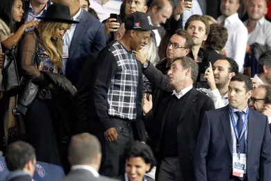 Beyoncé, Jay Z et Nicolas Sarkozy assistent à la victoire du PSG